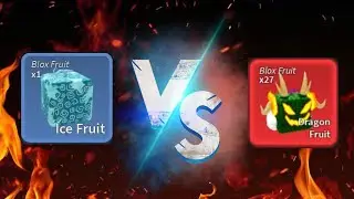 Ice fruit Vs Dragon fruit | pvp Blox fruits