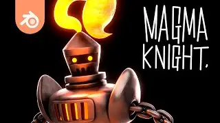 Magma Knight Modeling | 3D BLenderTimelapse