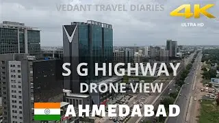 S G Highway  Ahmedabad Drone View |  Six Lane Work In Progress Updates | Vedant Travel Diaries