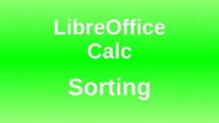 LibreOffice Calc - Sort