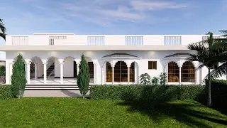 Single story house design - 3 Bedrooms | Modern Village style house design | Village house design