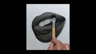 Hyperrealistic Mouth Drawing  #shorts #viral