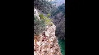 Чернореченский каньон. На стене.