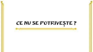 Ce nu se potriveste?