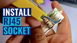 How to Connect/Punch RJ45 Wall Socket [Hindi]