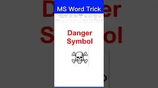 Word project | Danger symbol trick #shorts #msword #danger