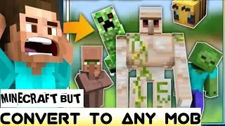 Minecraft but you can convert into any mob 😱 || Minecraft morph mod for pocket edition.