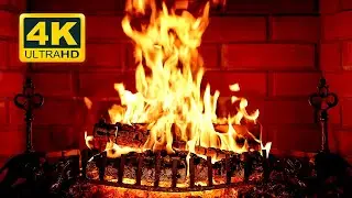 🔥 Cozy Fireplace 4K (12 HOURS). Fireplace with Crackling Fire Sounds. Fireplace Burning 4K