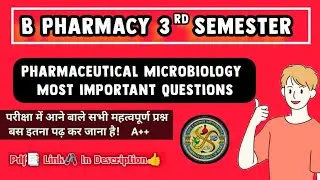 Pharmaceutical Microbiology || Most important questions ||