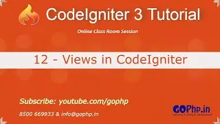 12 - Views in CodeIgniter 3 | CodeIgniter 3 Tutorial