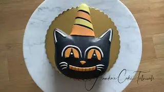 Halloween Cat Cake | Vintage halloween cake