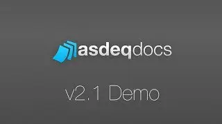 AsdeqDocs - Version 2.1 Demo