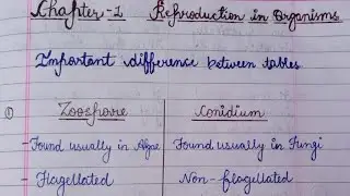 Chapter-1 Reproduction in organisms | Important difference between tables | Fabulous Study Hub
