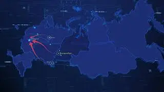 Russia Map path to Moscow