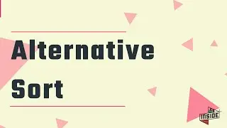 Alternative sort | C program | Bangla
