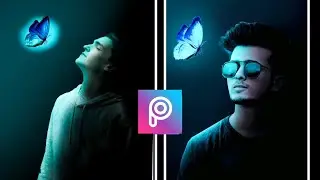 Picsart Tutorial - Edit Dark Tone Effect With Glowing Butterfly| Awesome Picsart Editing|| in hindi