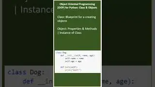 Class & Object in Object Oriented Programming (OOP) for Python
