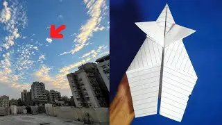 ✈️ World's Easiest Long Distance Paper Airplane || How to make paper plane 