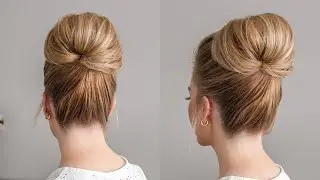 Fan Bun Hair Tutorial | Easy Hairstyles for Medium Long Hair