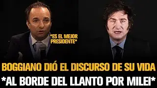 BOGGIANO DIÓ EL DISCURSO DE SU VIDA Y QUEDÓ AL BORDE DEL LLANTO POR MILEI