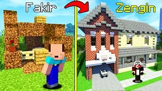 BALON KAFA İLE KÖYDEN KOVULDUK - ZENGİN VS FAKİR #1 - Minecraft