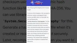Ensuring File Integrity in C#: A Quick Guide 