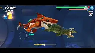 the atomic shark and crocodile 🦈🦈🐊🐊! hungry shark world!