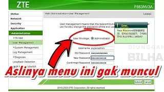 Cara Ganti Password Superadmin ZTE F663N V3a (User Full Admin)