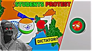 [BANGLADESH QUOTA PROTEST 2024]⚠️🇧🇩☠️ In Nutshell || DICTATOR SHEIKH HASINA?!🥵💥 #countryballs