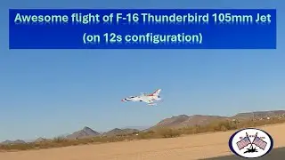 Awesome flight of F-16 Thunderbird 105mm Jet