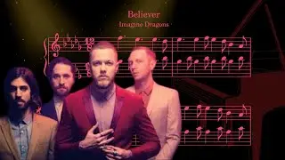 How to play Believer by Imagine Dragons on piano (with sheet music) #piano #pianotutorial