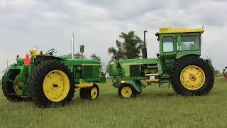 2024 AHW Calendar - August - Glenn Essington - 1971 John Deere 4020 & 1967 John Deere 3020