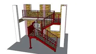 Scala civile abitazione. (Sketchup)
