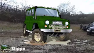 АНТИГЕЛИК, его здесь нет, здесь УАЗ 469 на бездорожье и Mitsubishi Pajero Sport