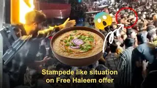 Free haleem offer on first day of Ramzan causes chaos outside Hyderabad #ramzan #haleem