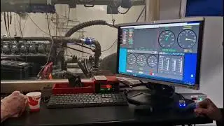 Testing a V12 MAN engine 670Kw or 911.2Hp on the Dyno running on a Baldur DLS1 ECU Bosch EDC P pump.