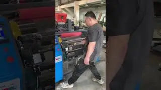 Semi-auto aluminium foil rewinding machine #rewinder #alufoilrewinder #rewindingmachine