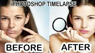 Pimples to beauty Photoshop timelapse
