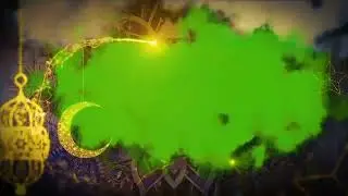 Eid Mubarak greeting template green screen video
