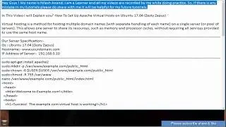 Setup Apache2 Virtual Hosting on Ubuntu 17.04