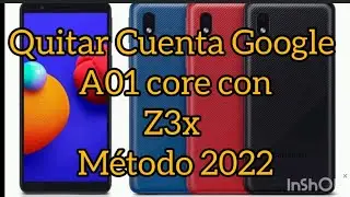 #FRP #A01Core #QuitarCuentaGoogle a #Samsung #A01Core #Android10 #A013M con #Z3x Método Rápido