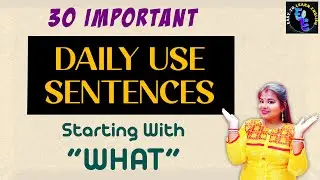 Daily Use Sentences Starts With 