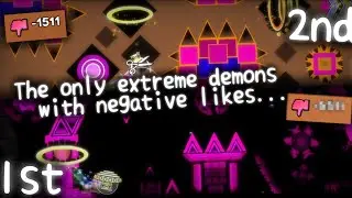 The two most DISLIKED extreme demon... | Geometry Dash