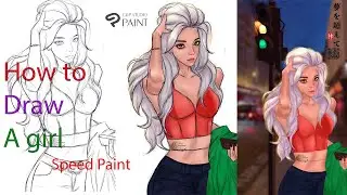 How to Draw a Girl | My drawing process | Speed paint #speeddrawing   #digitalart  #howtodraw #asmr