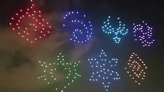 Genshin Impact Drone Festival México City 2022.