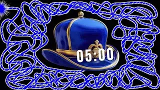 5 Minute Timer Bomb with Hat Animation  Blue & Gold Style🎩