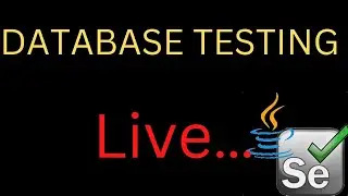 Selenium Database Testing Live || Database Testing Using Selenium