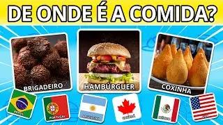 ✅ Adivinhe de que País é a comida | Nível difícil ! 🌭🍔