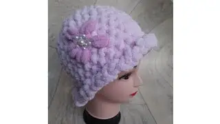 1 соатда шляпа тукиш связать шляпка из пуффи за час