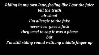 Kid Ink - I don't care ft. Maejor Ali (Lyrics Only)
